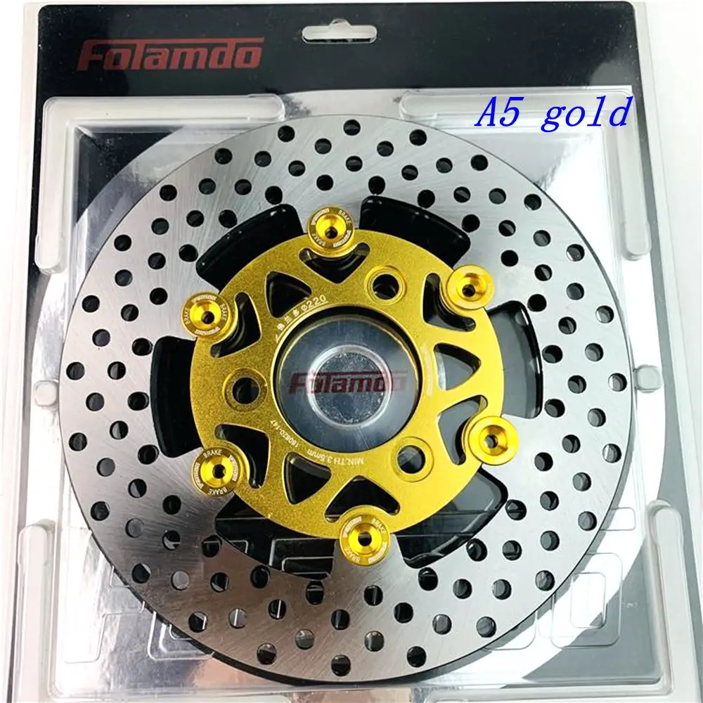 Universal The New 3 Hole 220mm*70mm Motorcycle Floating Disc Brake Disc For Honda Yamaha Niu N1S Scooter Front And Rear Modify