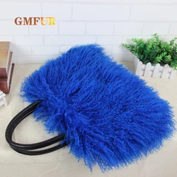 Luxury Handbag Winter Ladies Wool Handbag Fashion Genuine Soft Warm Fur Shoulder Bag Designer Large Size Female Bag