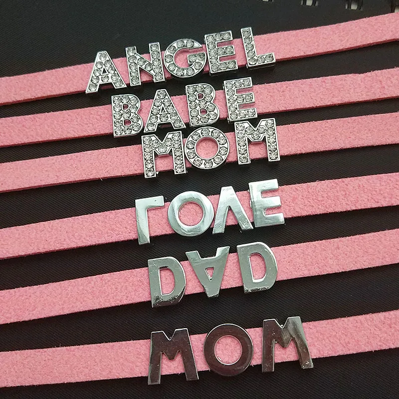 Różowa skóra DIY spersonalizowane Bling litera z cyrkonią dostosowane nazwa naszyjniki Choker kołnierz dla kobiet męska biżuteria Cosplay