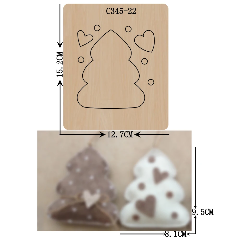 New Christmas, tree, bag, card Wooden die Scrapbooking C-345-22 Cutting Dies