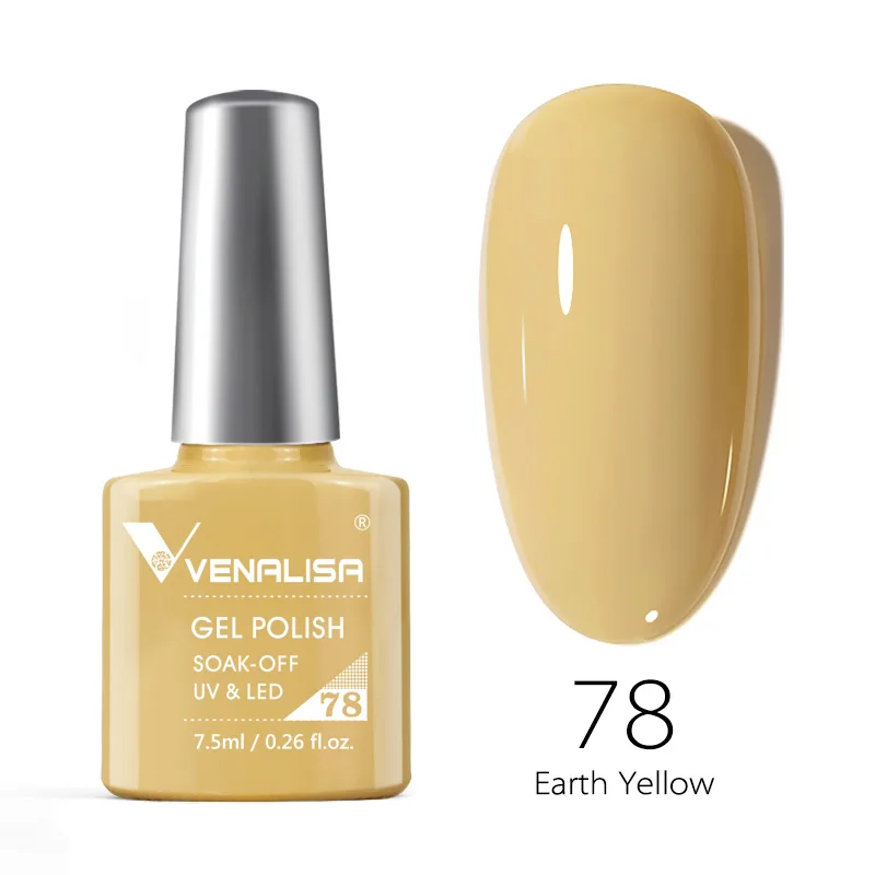 Venalisa 7,5 ml Nagel-Gel-Nagellack, 60 Farben, glitzernde Farbe, Nagellack für Nagelkunst, Maniküre, Decklack, Soak Off-Emaille-UV-Gel-Lack