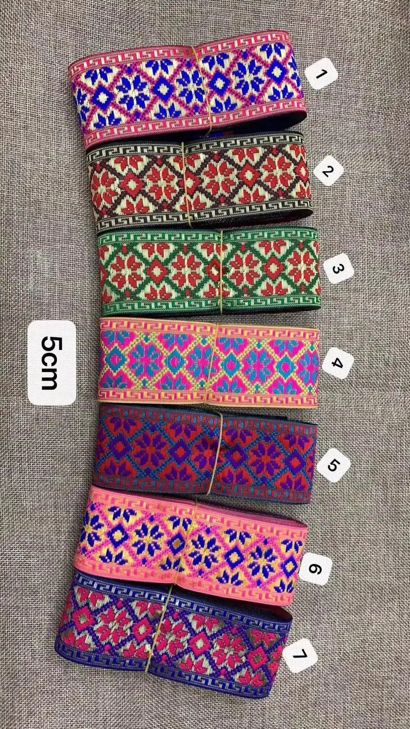 

5cm ethnic style jacquard webbing,QC0417T