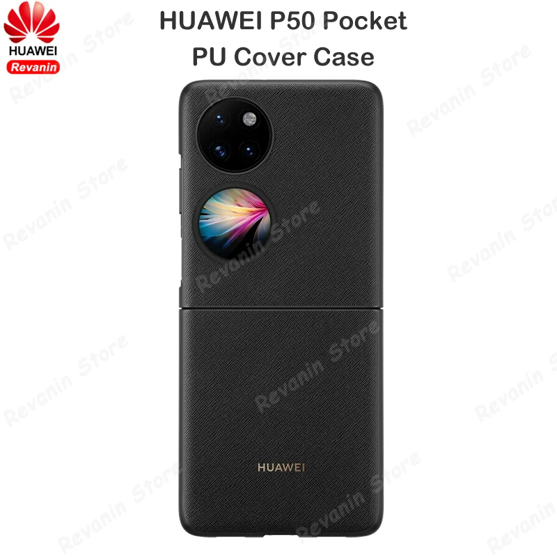 New HUAWEI P50 Pocket / Pocket S Case PU Back Cover Case Foldable Protective Shell for P50 Pocket / Pocket S