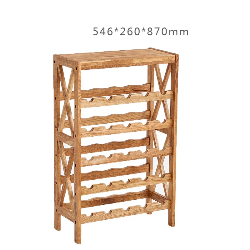 Modern Wooden Wine Rack Cabinet Display Shelf Bar Globe for Home Bar Furniture Oak Wood 25-40 Bottles Wine Rack Holders Storage