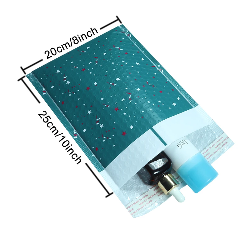 Envelope com estampa de 8x10 polegadas, envelope com plástico bolha para envio postal, 10 unidades