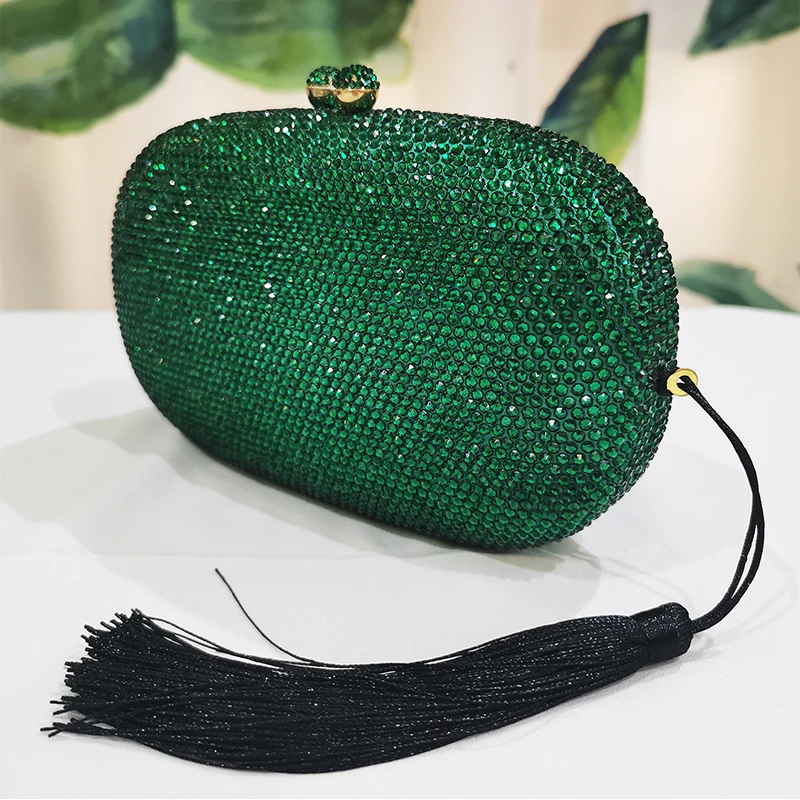 الأخضر الماس مساء براثن عشاء المحافظ وحقائب اليد الأسود شرابة حفلة موسيقية المال محافظ سلسلة طويلة الزفاف الهاتف مخلب