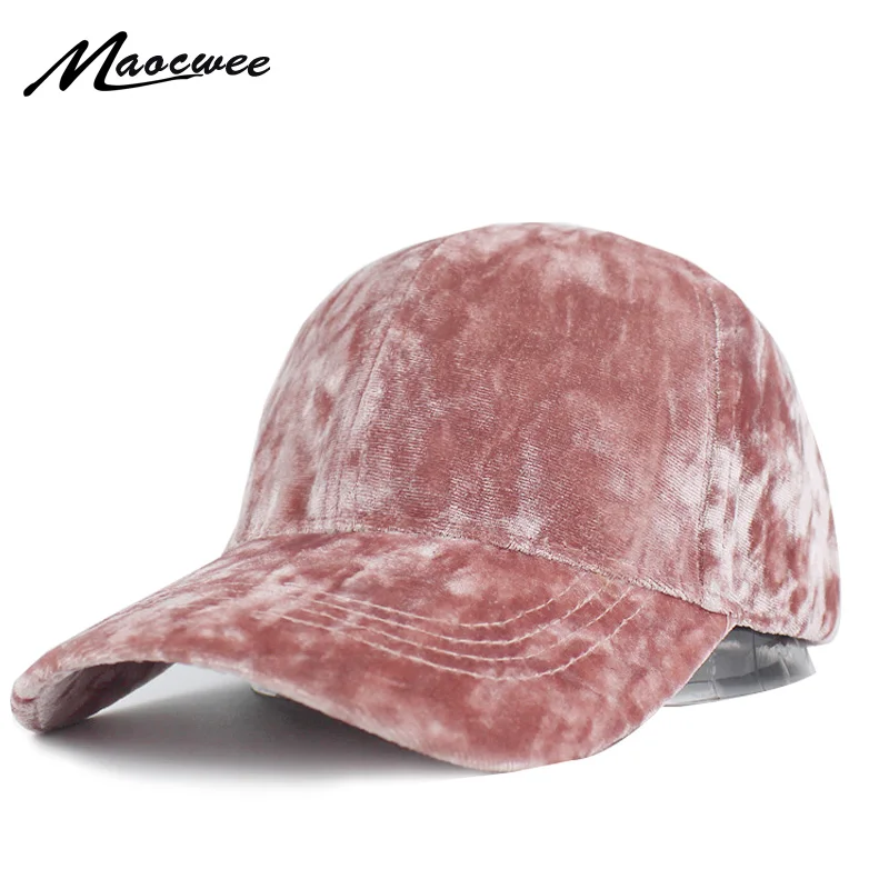 Autumn Baseball Cap Faux Velvet Fashion Pure Caps Adjustable Hip-Hop Hats Lady Fashion Solid Color Women Snapback Baseball Cap