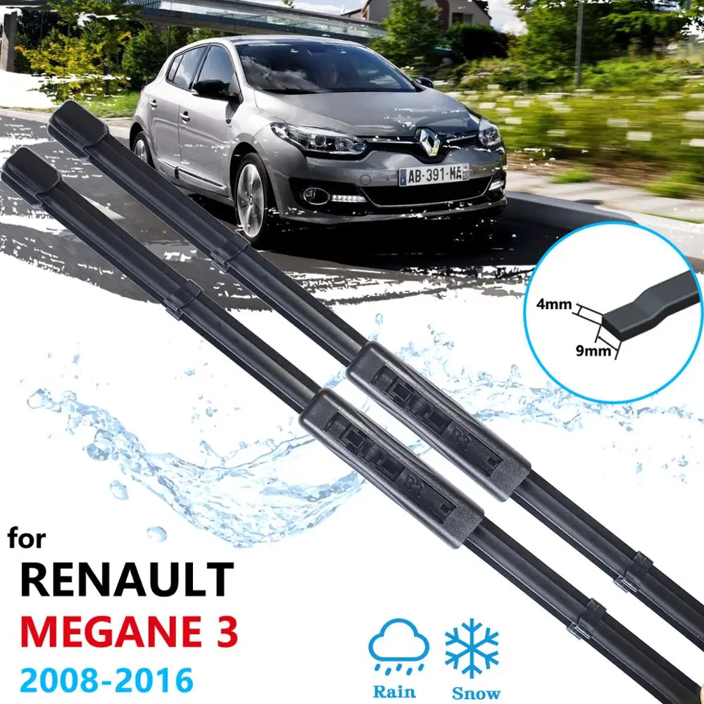 

Car Wiper Blade for Renault Megane 3 III MK3 2008~2016 Coupe CC GT Front Windscreen Windshield Wipers Car Accessories Stickers