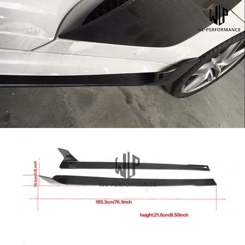 

For Audi R8 V8 V10 Car Body Kit Side Skirts Aprons Extensions High Quality Carbon Fiber Car Styling 08-15