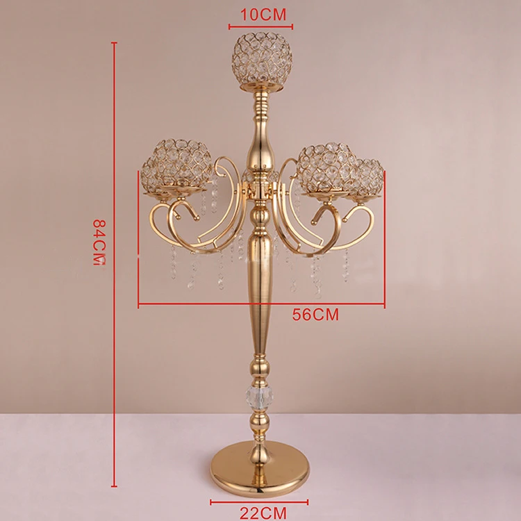 10pcs)84cm tall ) luxury long stem gold candelabra wedding centerpieces senyu0991