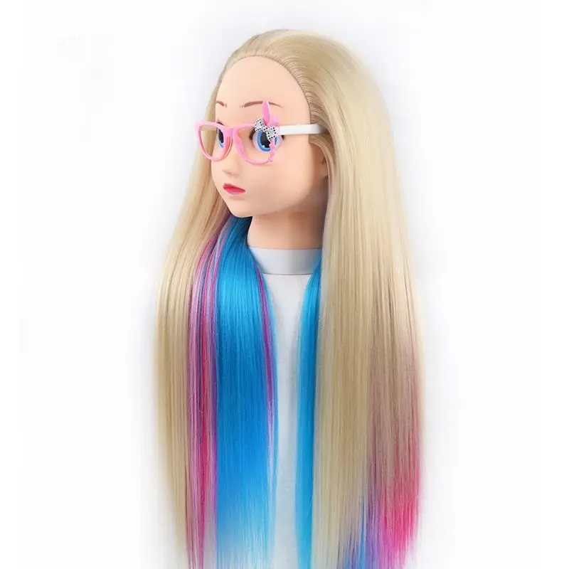 Cartoon Mannequin Head For Hair Training Styling Professional Hairdressing Cosmetology Dolls Head For Hairstyles