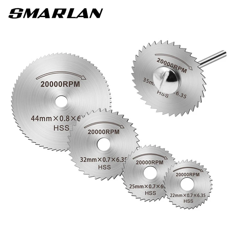 6pcs Mini Circular Saw Blade Set High Speed Steel Cutting Disc 1/8\