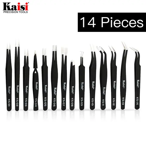 14pcs ESD Tweezers Set for Electronics Kaisi