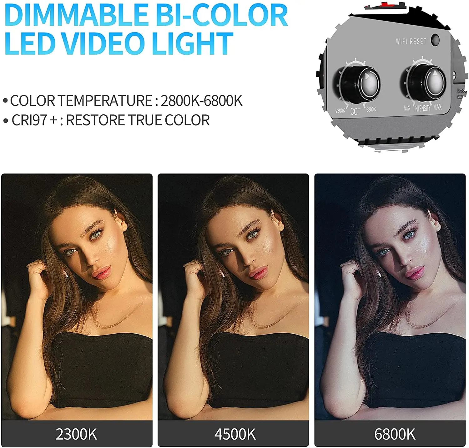 2 Pack GVM 480LS LED Photography Lighting Kits Bi-Color 2800K-6800K Led Video Light Panel +Barndoor with APP Control for YouTube