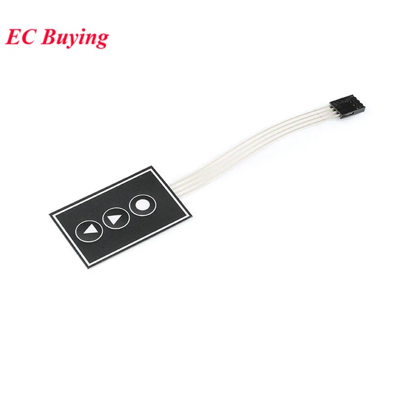 10 pz/lotto 1x3 Matrix Array 3 Tasti Pulsante Interruttore A Membrana Tastiera Pannello di Controllo Kit FAI DA TE Per Arduino 1*3 tasti