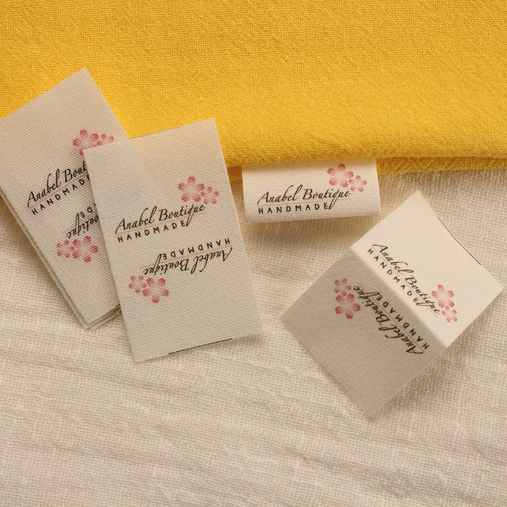 Custom Sewing Labels, Brand Labels, Clothing Tags, Cotton Ribbon, Name Label, Your Text or Logo, 30x50mm, MD2055