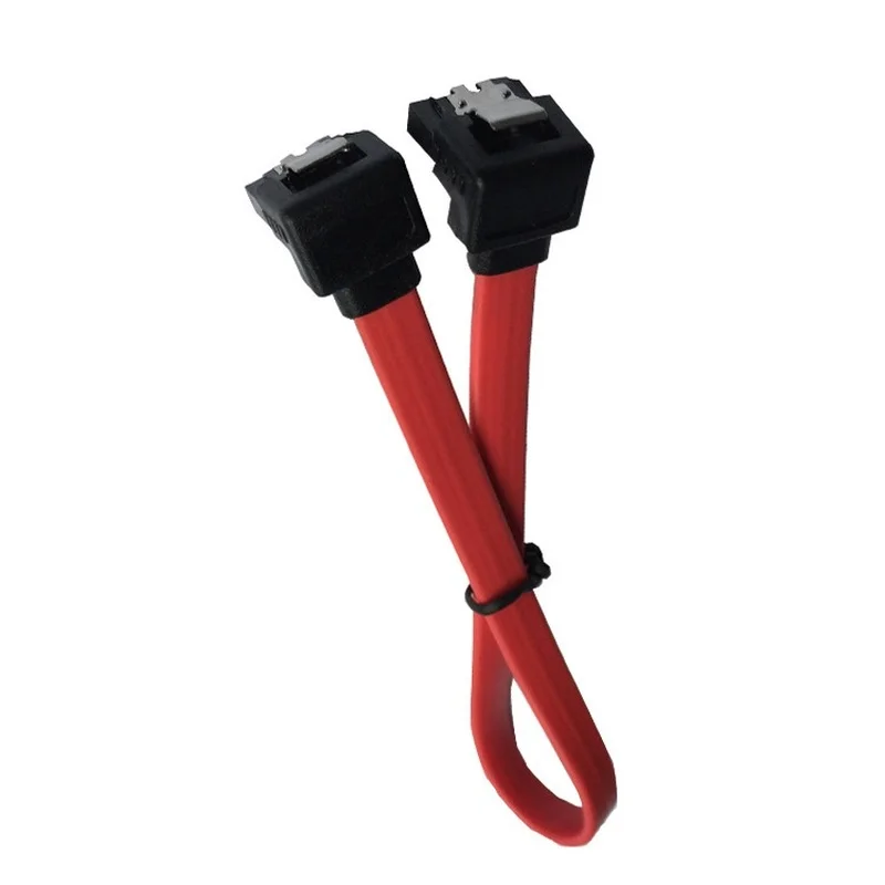 SATA 90 grados 7P a SATA90 grado 7P hembra cabeza roja de 6G Cable para disco duro