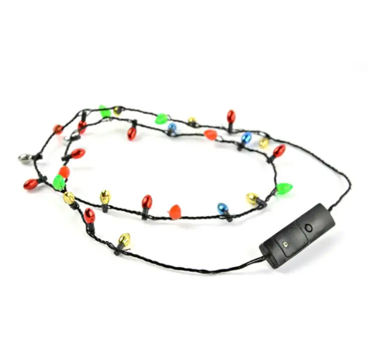 200PCS Led Necklace Flashing Beaded Light Glowing Pendant Necklaces Toys Christmas Gift Party Favor Gifts  SN1854