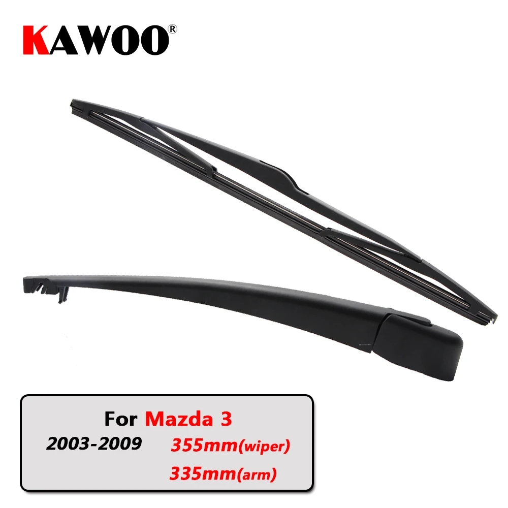 

KAWOO Car Rear Wiper Blade Blades Back Window Wipers Arm For Mazda 3 Hatchback (2003-2009) 355mm Auto Windscreen Blade