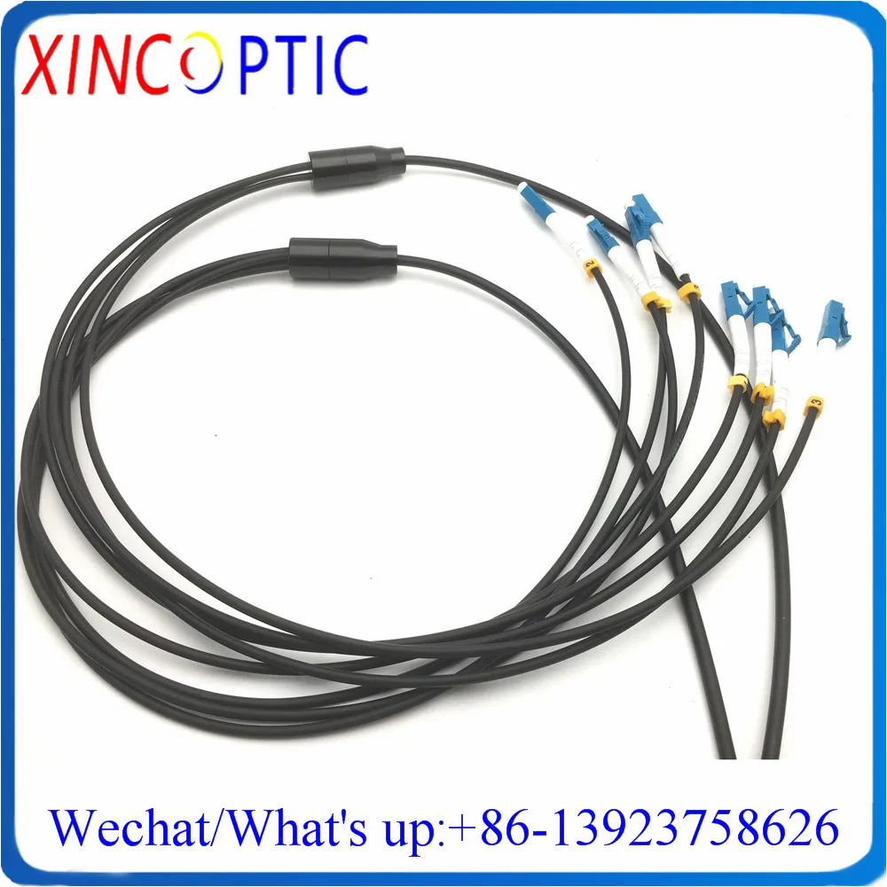 

80Mts,4Strands SM 9/125,G657A,LSZH/TPU Jacket,LC/ST/SC/FCUPC 4.0mm 80M Armored 4Cores Single Mode 4Fibers Optic Patch Cord Cable