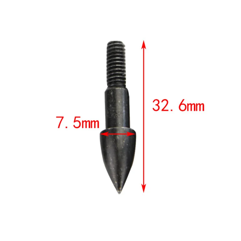 12pcs 75 Grains Target Points Archery Arrowhead Broadheads Steel Arrow Heads Bow and Arrow Shooting Hunting Accessories