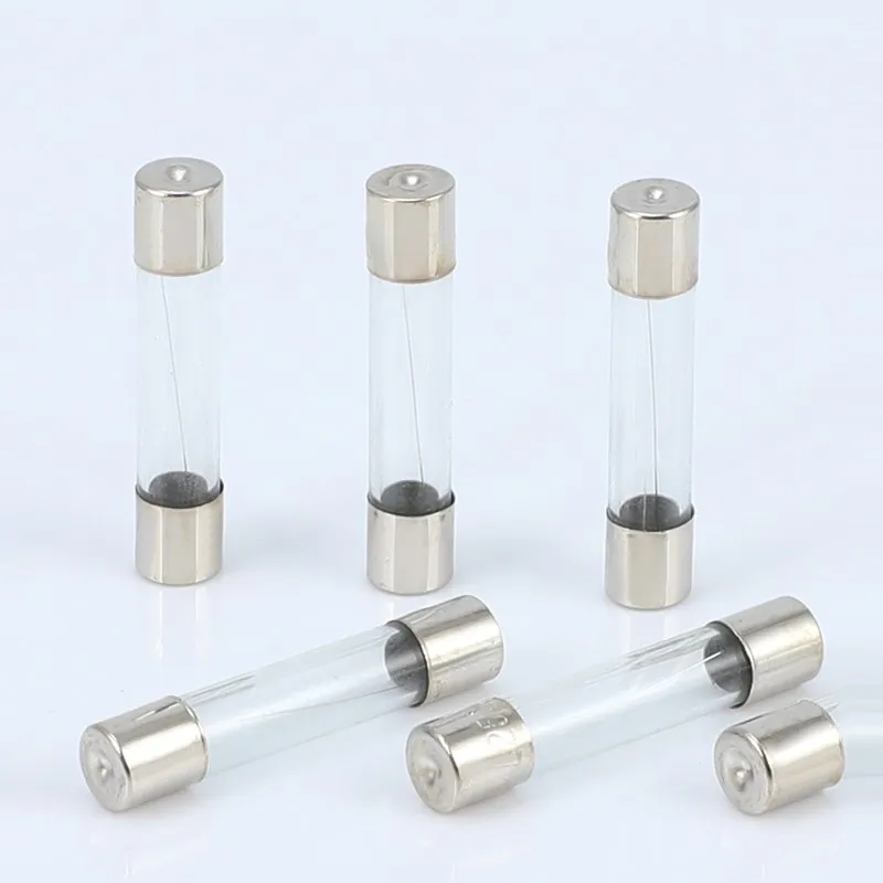 20PCS 5x20 Glass Fuse 250V 0.1A/0.2/0.5/1A/1.5/2A/3/3.15A/4A/5/6/6.3/8A/10/12A/15/20A/25/30A  Fast Break