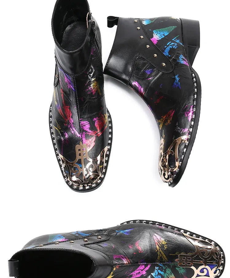 Sommer Mann spitz Frenulum Schuhe Kleid Stiefel Modell Show Schuhe Bankett Party personal isierte Rindsleder heiraten Herren schuhe – Detail 16