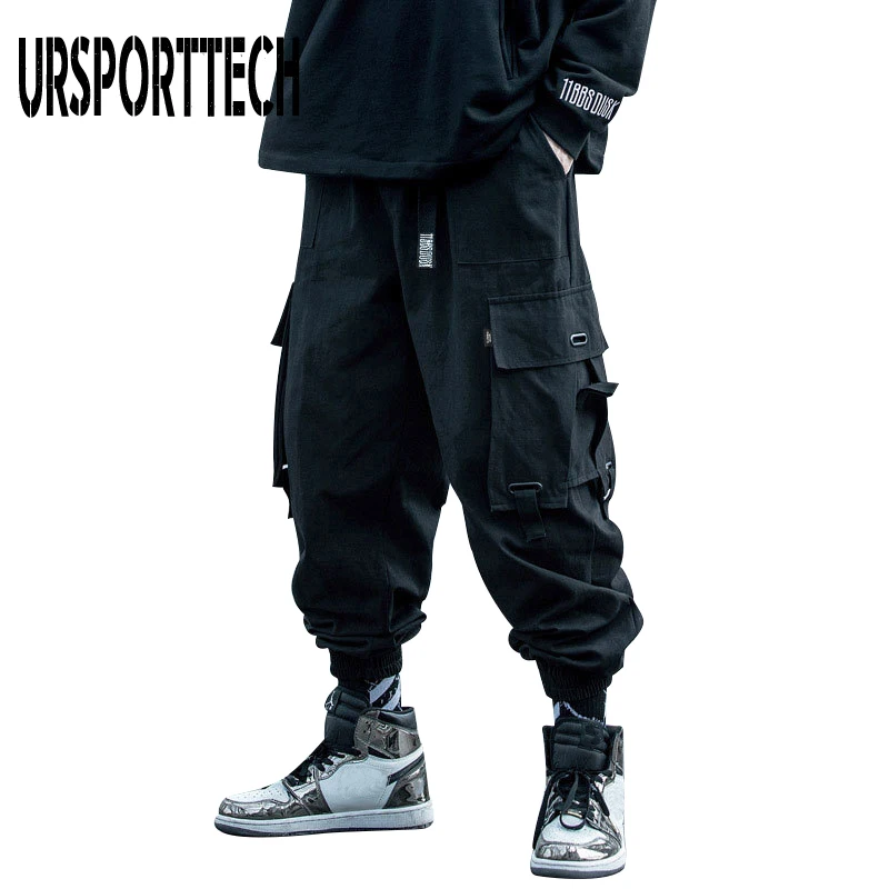 Hàng Quần Áo Hip Hop Hậu Cung Quần Dạo Phố Bông Tai Kẹp Theo Dõi Quần Jogger Sweatpant Cotton Techwear Hàng Hóa Quần Quần Quần Nam