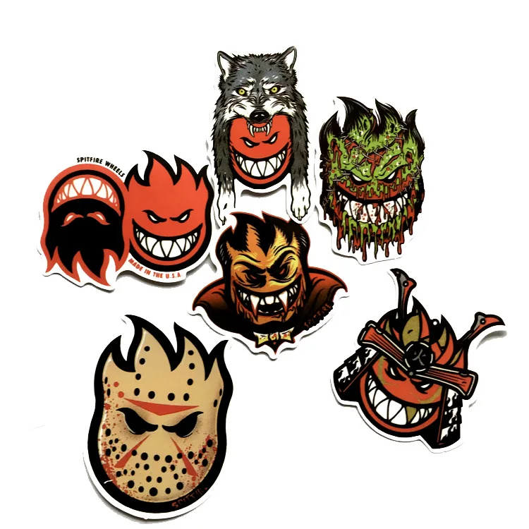 18 Pcs/set Skateboard Stickers Spitfire Sticker Surf Skate Scooter Mobile Tablet 2019