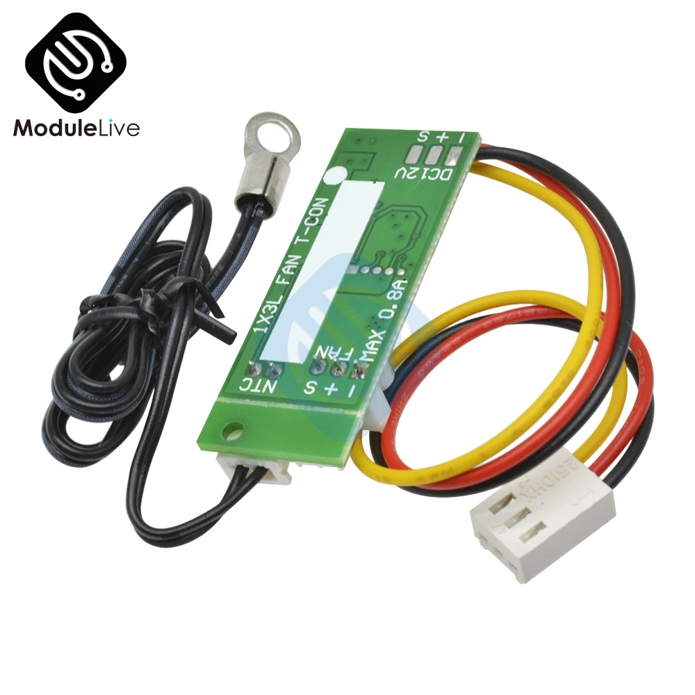 DC 12V Temperature Controller Denoised ON/OFF Speed Controller  for PC Fan/Alarm Board Module With Wired Cable Temp Tools