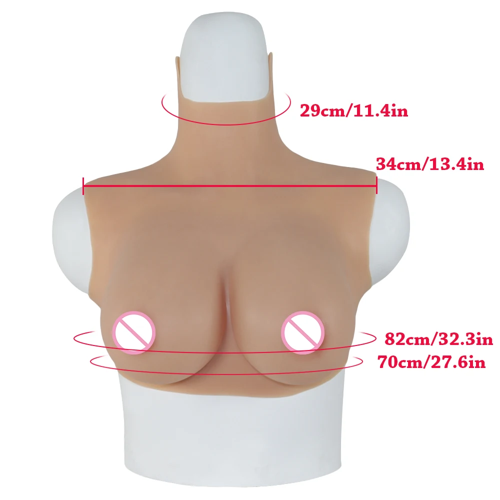 KnowU Silicone C Cup Breast Forms Fake Boobs Cosplay Honeycomb Structure For Transgender Crossdresser