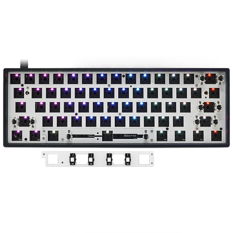 

GK61X GK61XS RGB Hot Swap Programmable Wired Bluetooth split spacebar Cherry MX Switches Mechanical keyboard DIY kit