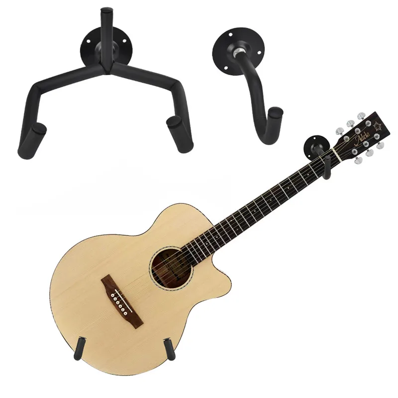 1/2Pcs Guitar Stand Hanger Hook Oak Horizontal Guitar Wall Mount Stand Holder Rack Display Ukelele Holder for Most Guitar