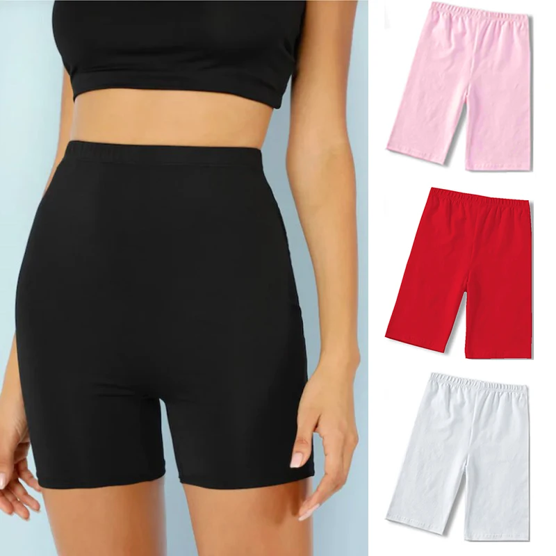 

High Waist Solid Color Stretch Clothing Sexy Summer Gym Leggings Women Athleisure Casual Plus Size Workout Short Pants Mujer