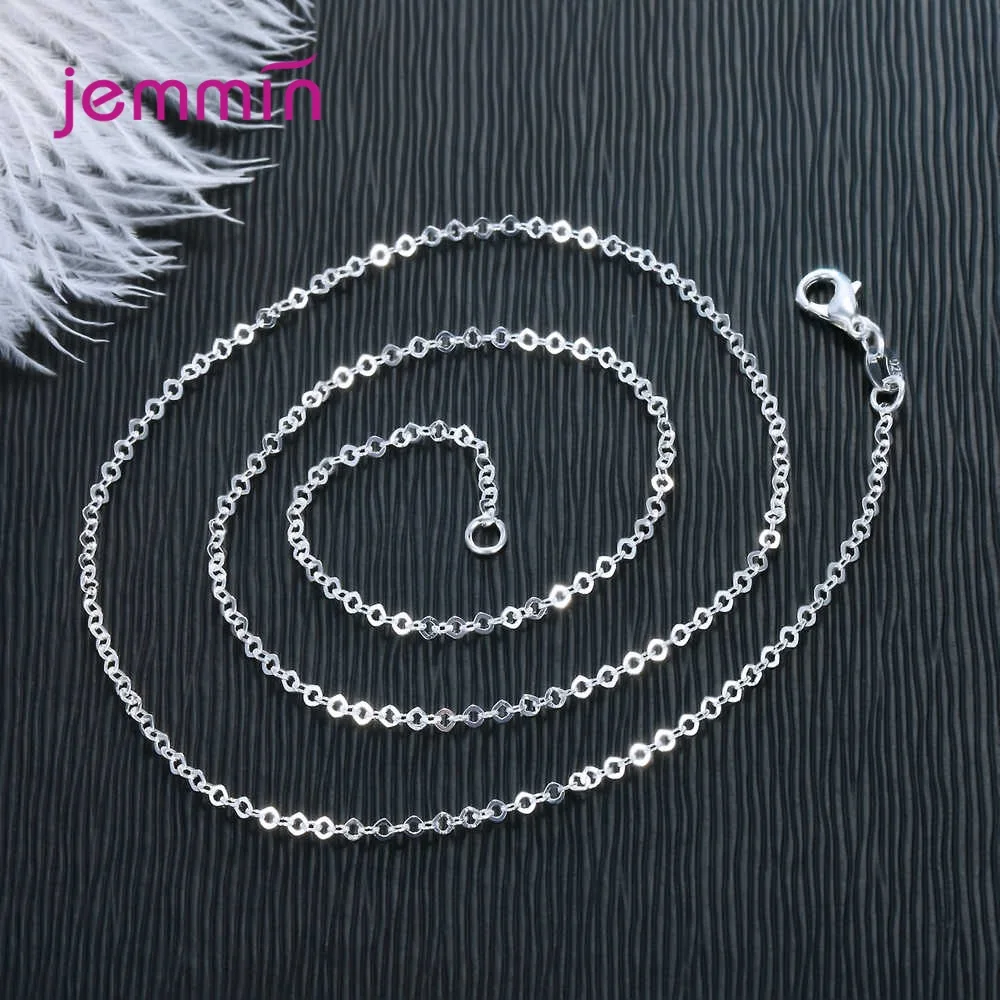 925 Silver  Link Chain Necklaces For Men Fashion Jewelry Classic Style 18 Inches Jewelry Findings Accessory Wholesale