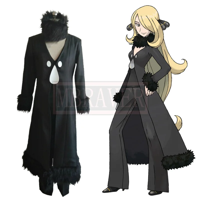 Sun and Moon Cynthia Cosplay Costume Halloween Christmas Party Uniform Custom Made Free Shipping