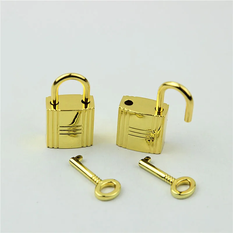 2Pcs Square Metal Clasp Turn Lock Twist Key Locks Rose Gold DIY Handbag Purse Closure Bag Parts Leather Hardware Accessories