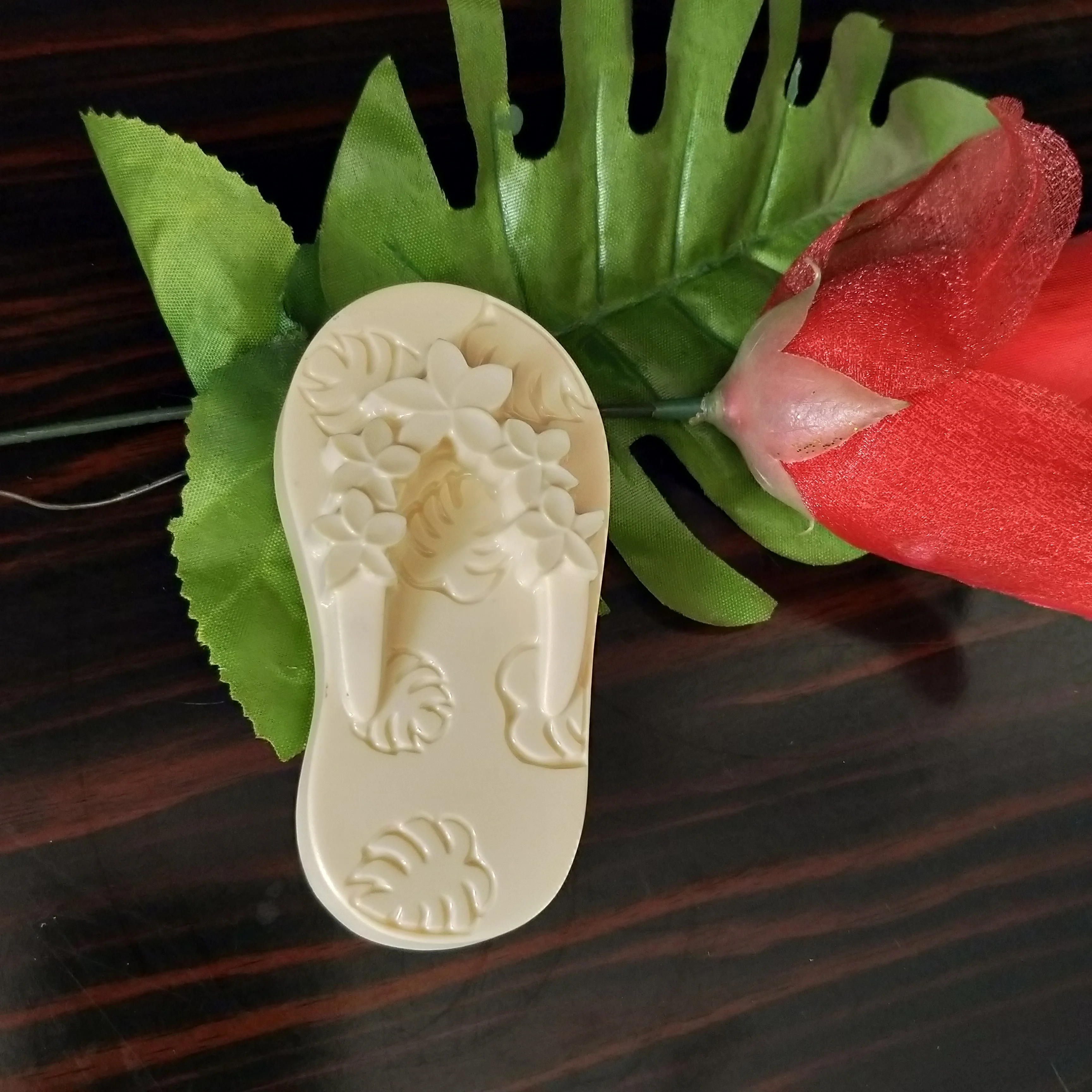 QT0219 PRZY Mold Silicone Flower Slippers Monstera Shoes Soap Molds Fondant Mould Shoes Clay Resin Gypsum Chocolate Eco-friendly