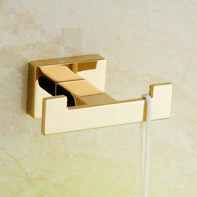 Golden Towel Rack Towel Bar Gold Stainless Steel Hardware Set,Robe Hook,Toilet Brush Cup Holder Soap dish Bathroom Accessories