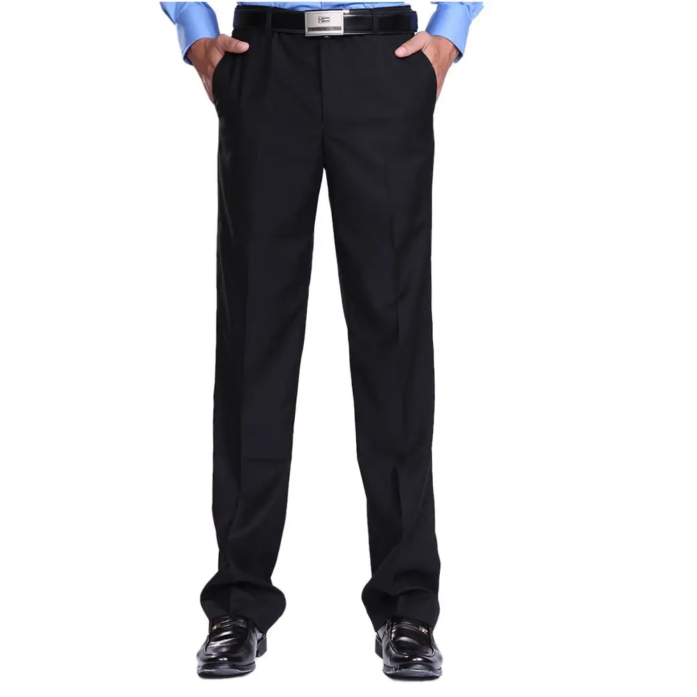 Straight Legged Pants Chef Pants for  Men Work Overalls Black Staff Frock Trousers