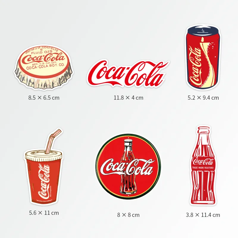 4/6 Pcs Lugguage Stickers Logo Decal Skateboard Pegatinas Cola Waterproof PVC for Laptop Fridge Pitcher Guitar