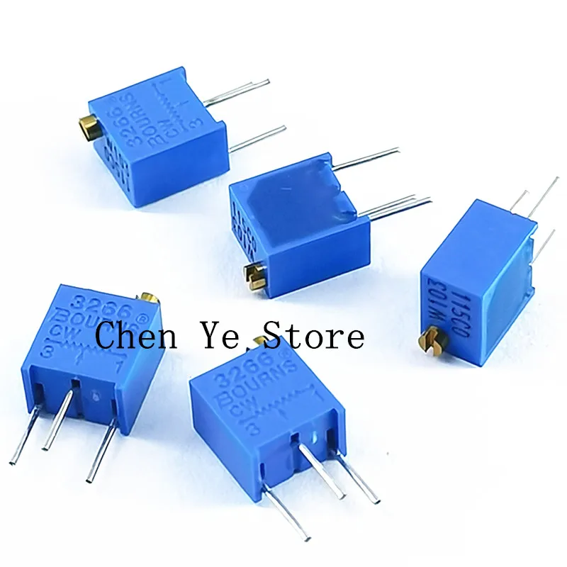 

free shipping 50PCS 100% NEW adjustable precision potentiometer 3266W 1K 2K 5K 10K 20K 50K 100K 200K 500K 103 1M 3266