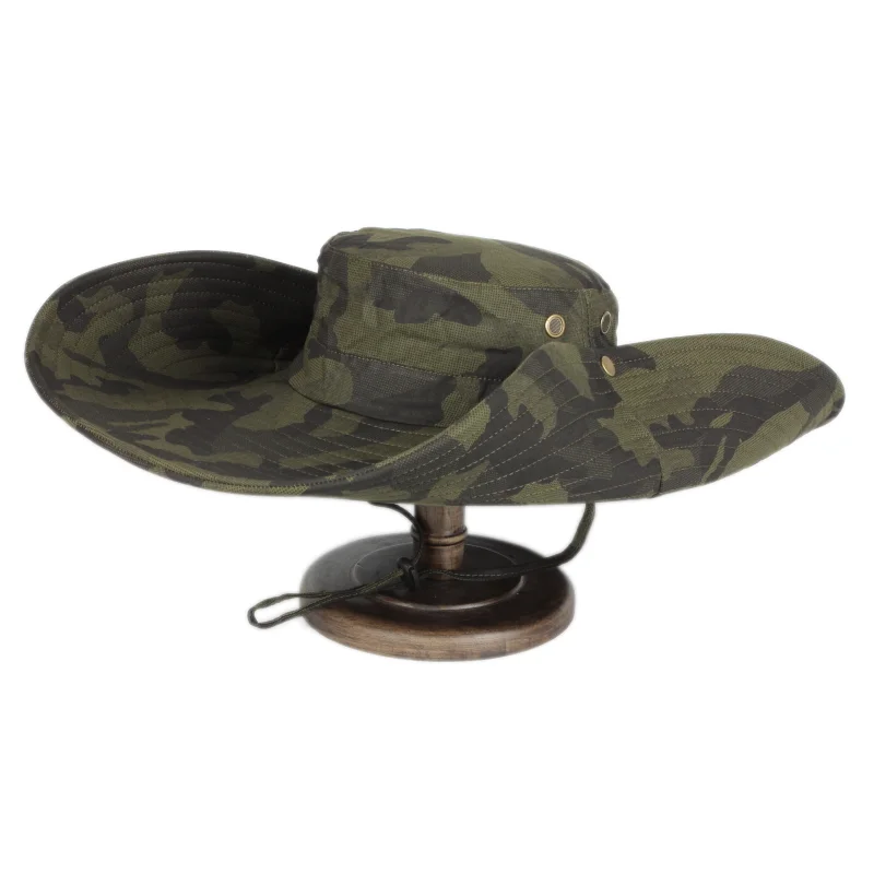 

Wholesale high quality logo design blank plain oversize brim custom fly camouflage fishing fisherman hats