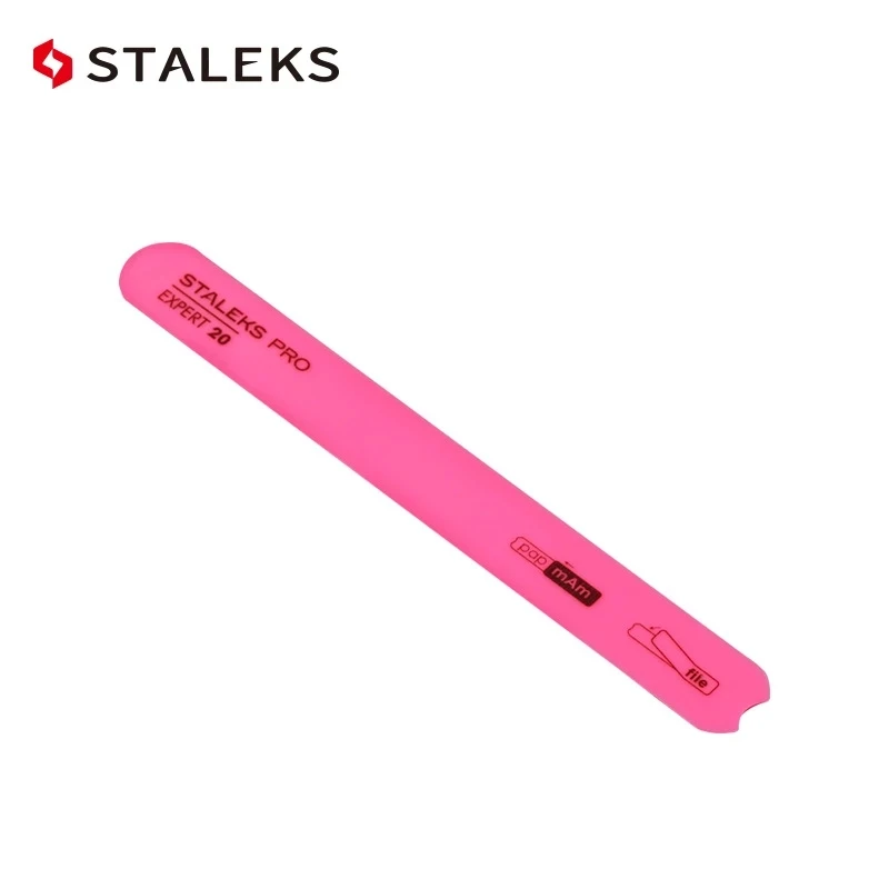 1 szt. STALEKS EXPERT 20 różowy silikonowy dwustronny pilnik do paznokci Pedicure Manicure paski do polerowania paznokci używane z papierem ściernym — zdjęcie 6