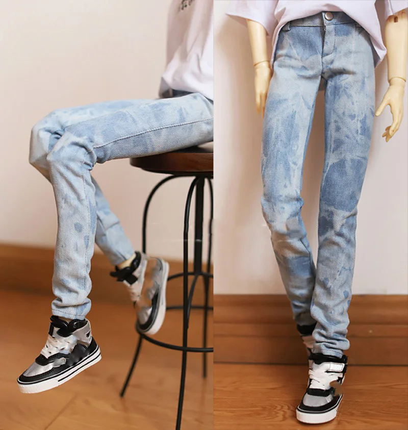 

1/4 1/3 Scale BJD Clothes Casual Pants Mottled Washed Jeans For BJD/SD MSD SD13 SD17 SSDF Strong Uncle Doll Accessories C0916