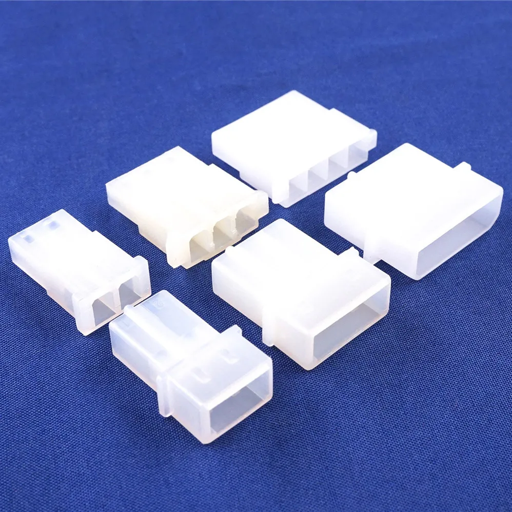 100 pcs Molex 5.08 mm 2 Pin 3 Pin Male Plug Housing Female Receptacle Housing IDE Power Connector Shell 0.20 in Computer Power