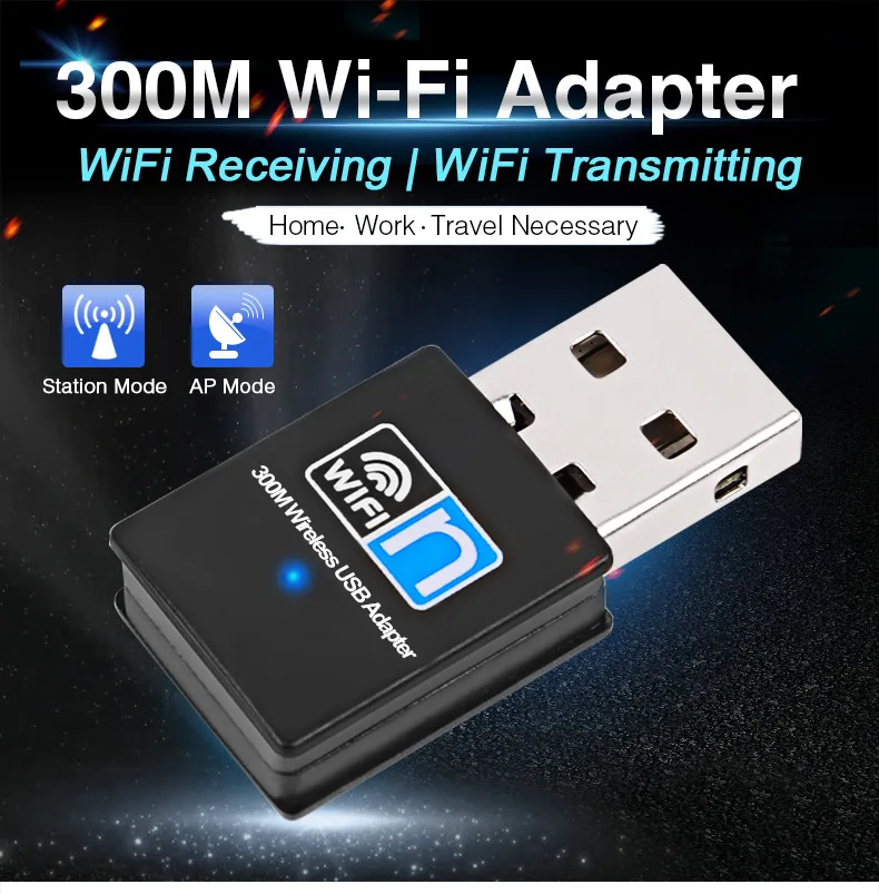 

300Mbps USB Receivers Adapter Mini USB WiFi Wireless Network Card 802.11n/g/b USB 2.0 WiFi Antenna Wi-Fi Dongle