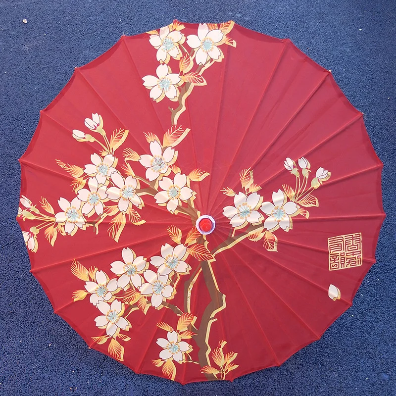 84cm Oil Paper Style Umbrella Rain Women Ancient Decoration Craft Umbrella Hanfu Qipao Show Classic Dance Umbrella Photo Parasol