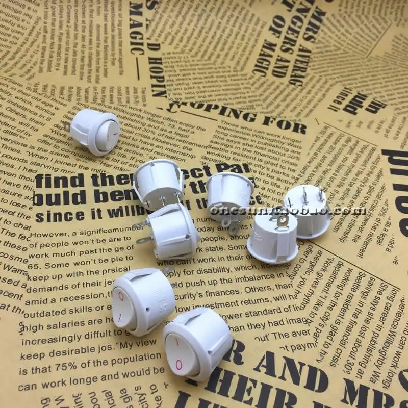 

3A 6A AC250V Thumb Switch Small Big Round Square 2 Feet Switch for Table Lamp Low Power LED Light with 10CM Copper Wire Key Caps