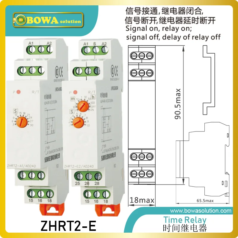 ZHRT-E time relay provide logic controller solution for heat pump air conditioners, refrigeration unit or temperature controls